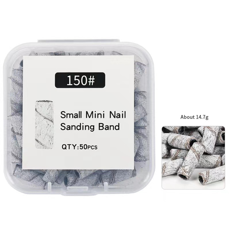 Amazon estilo caliente cabeza de lijado de uñas anillo de arena amoladora eléctrica anillo de arena de uñas caja de color funda de cojinete de montaje