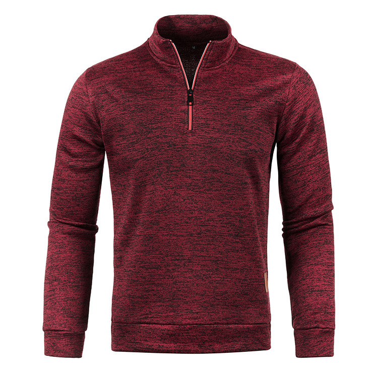 Men's Oversized Quarter Zip Knitted Sweater Plus Size Pullover_voghion.com