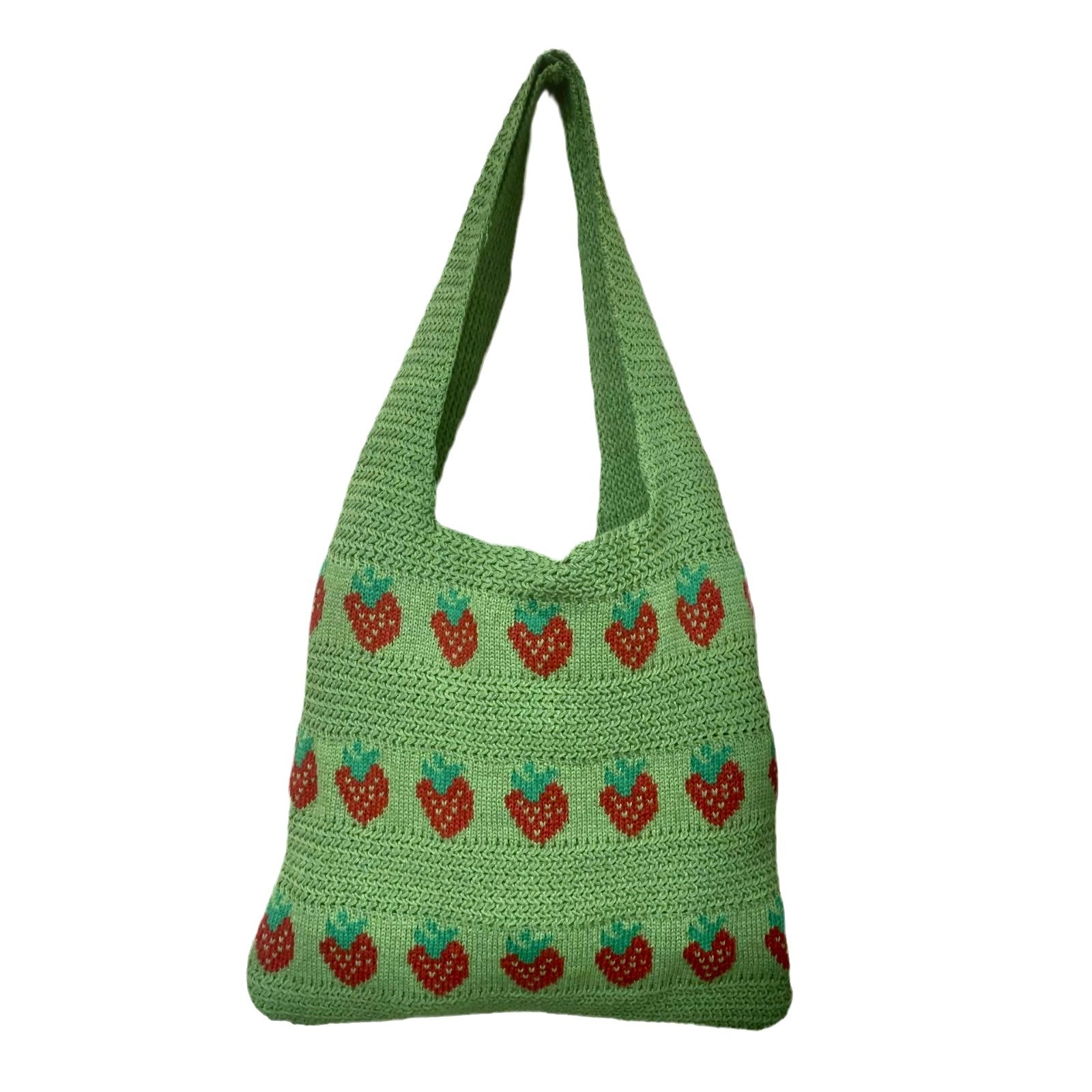 Dopamina trenzada lana de punto nuevo amor literatura y arte de hombro bolso de mano bolso de gran capacidad bolso de compras
