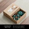 Xishi pot dark green one pot four cups environmentally friendly gift box