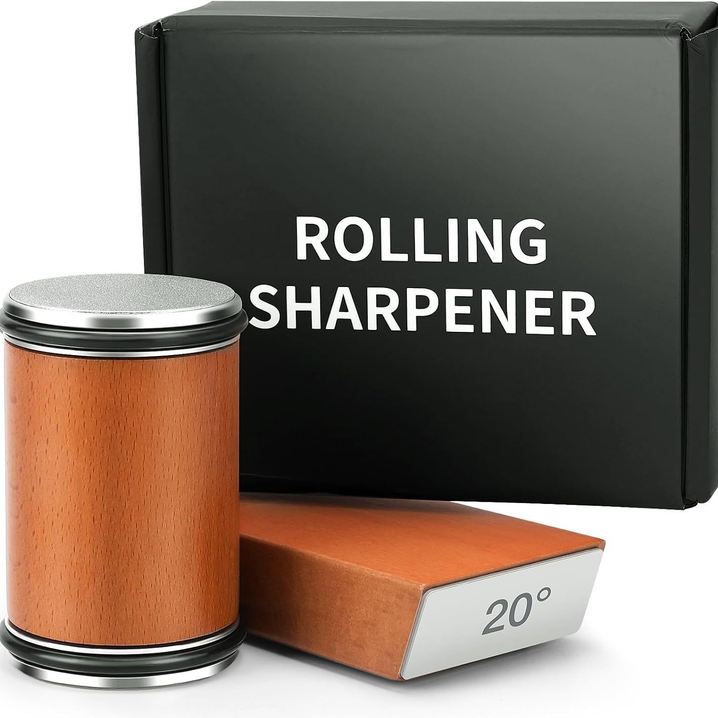 [Caja de color] afilador rodante afilador rodillo de aleación de aluminio diamante rodillo afilador piedra
