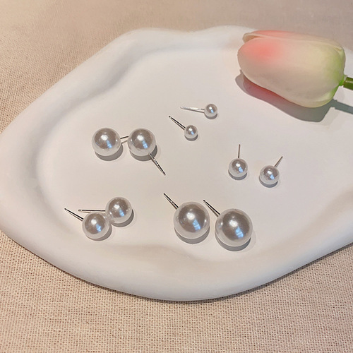 S925 Silver Needles Simple and Versatile Elegant Pearl Earrings for Women, Light Luxury, Uncommon, High-End, Cool Style, Piercing Earrings