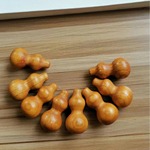 源头工厂 40x20mm 亚光桃木葫芦 木制工艺品挂件 亚光原木色葫芦