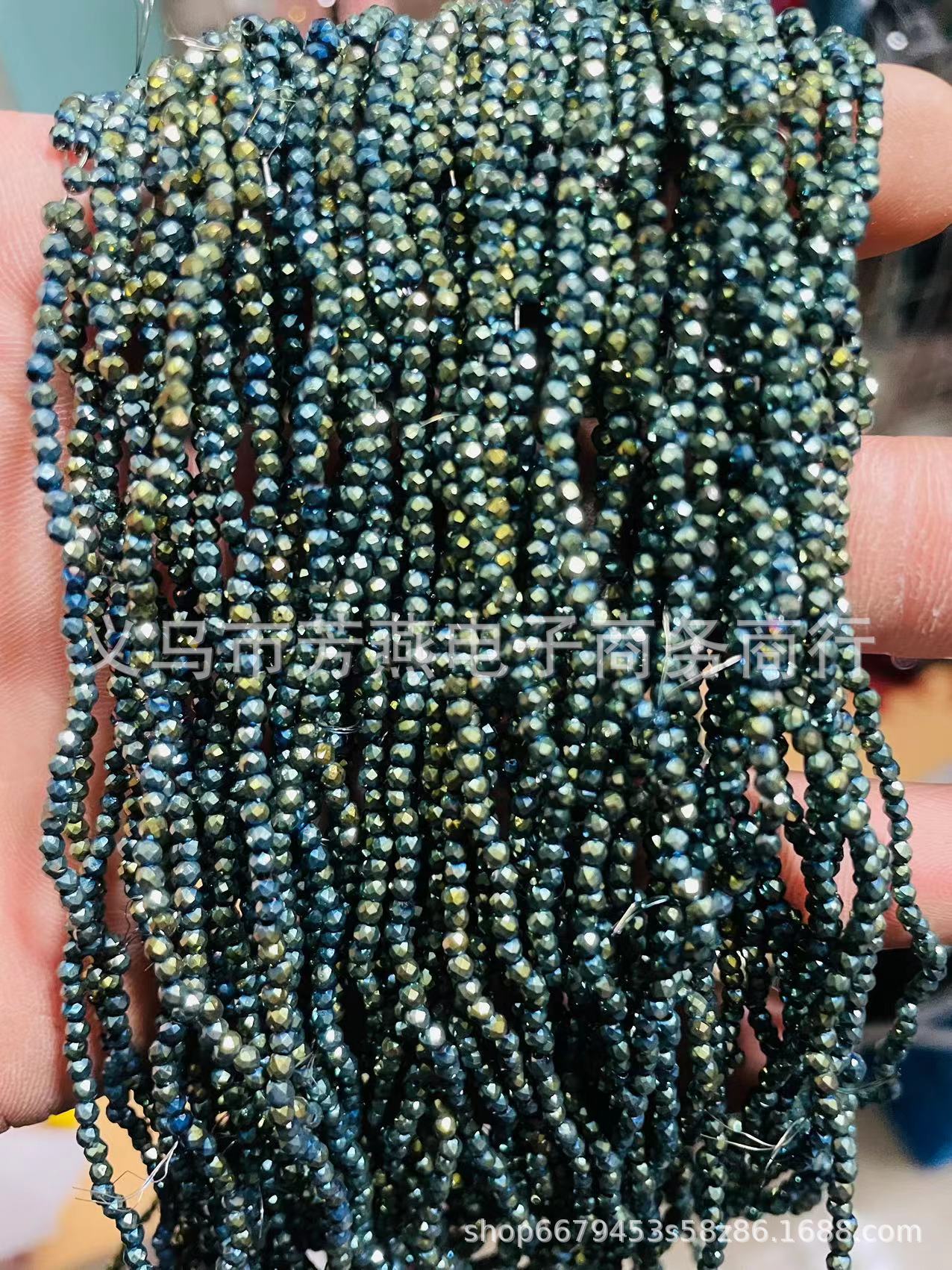 Cuentas planas de 1MM para ruedas de cuentas, cuentas de porcelana AB de alta temperatura, coloridas, transparentes, iridiscentes, facetadas, para pendientes, pulseras, espaciadores y micro cuentas.