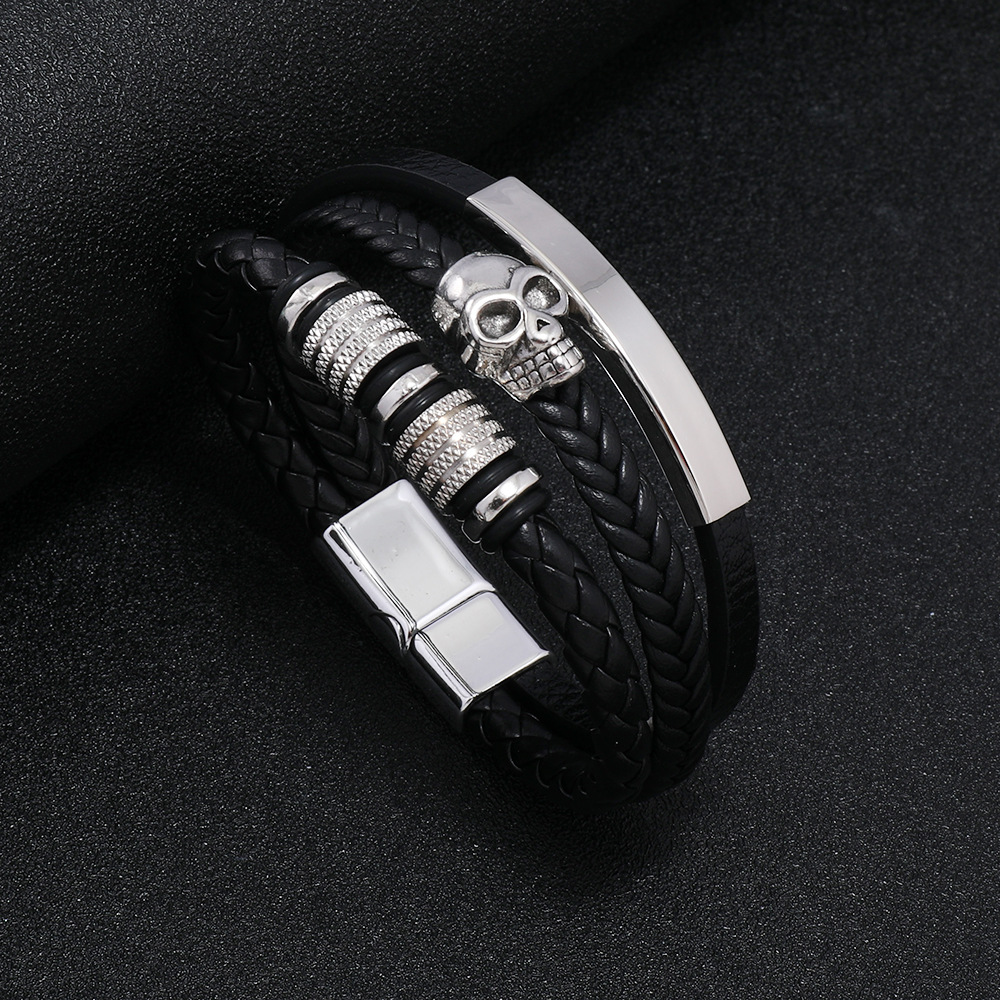 Men’s Braided Leather Bracelet, Waterproof & Hypoallergenic, Comfortable Daily Wear. Classic Rugged Style, Symbol Of Courage & Taste. A Warm, Meaning_voghion.com