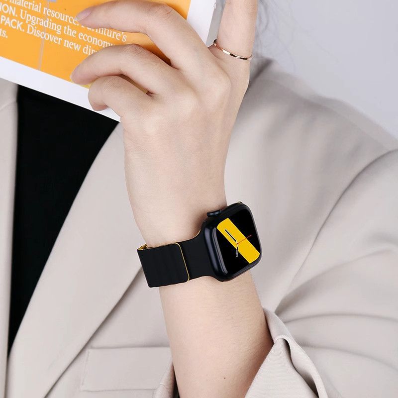 [검은색과 노란색]-[41mm] iwatch7/00에 적합