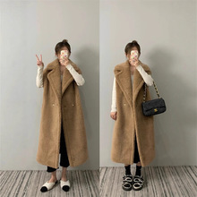 MAX泰迪马甲皮草外套女羔毛皮毛一体中长款24秋冬年轻上衣新W53