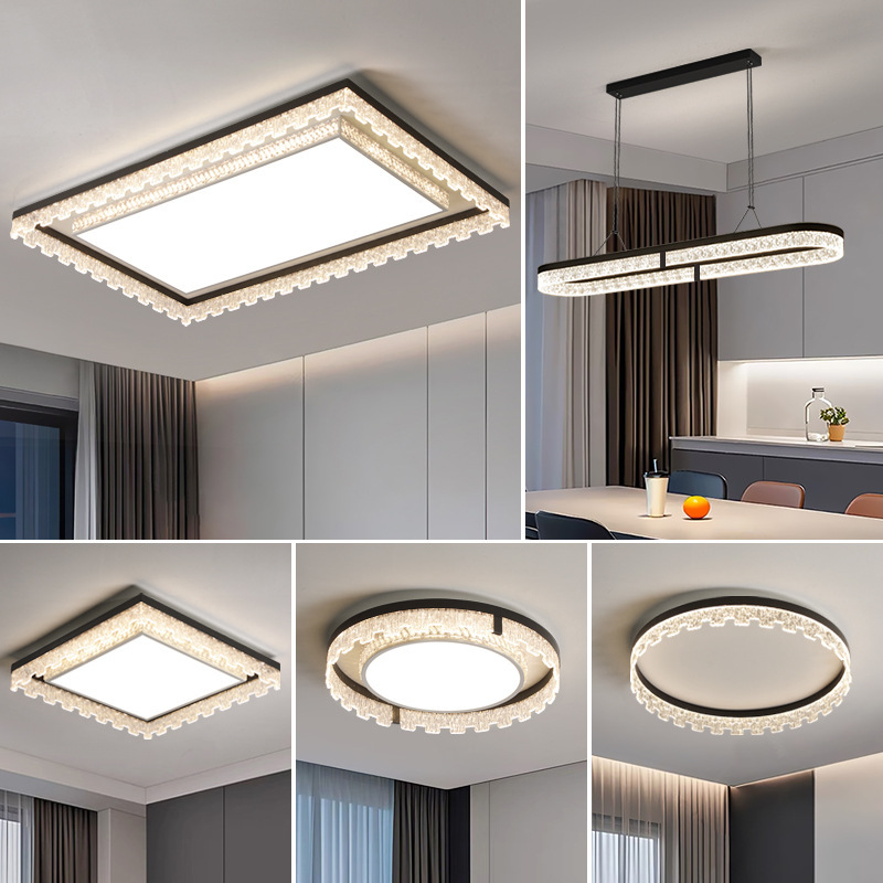 Luces de sala de estar, estilo italiano, atmósfera minimalista 2025, nuevos faros, luces de techo led de lujo ligero, lámparas para toda la casa, luces principales de la sala