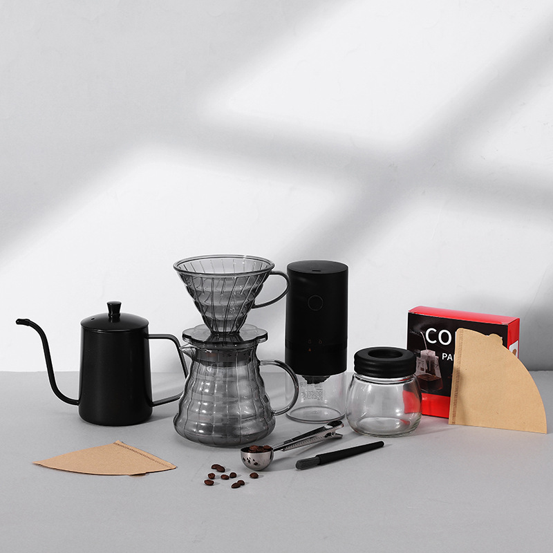 Juego de café hecho a mano, caja de regalo, máquina de café pequeña de manivela, molinillo de granos de café para el hogar, utensilios de café de regalo