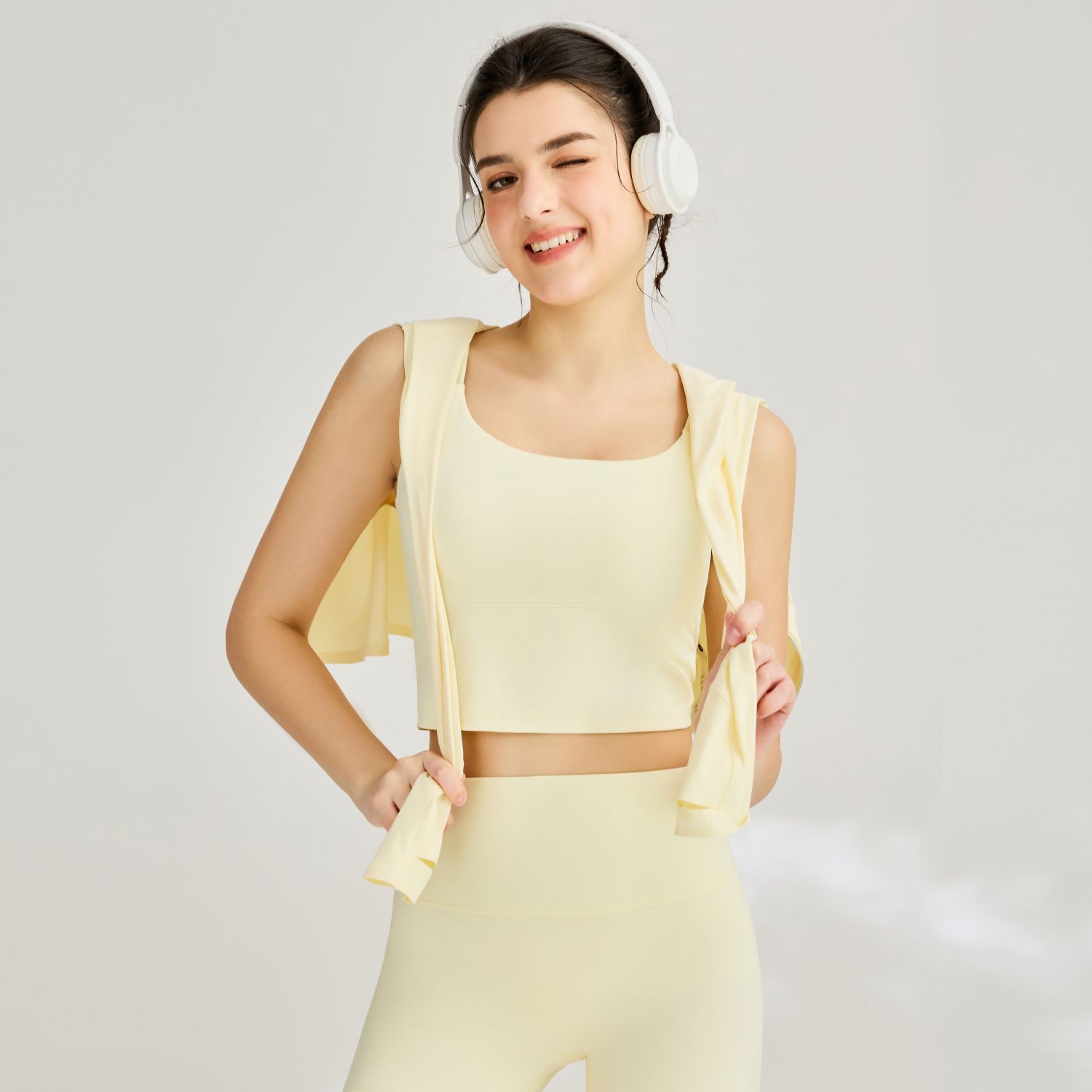 【Precio fijo】Ropa de protección solar Ice Silk, ropa de yoga fresca y transpirable, chaqueta con cremallera para deportes al aire libre