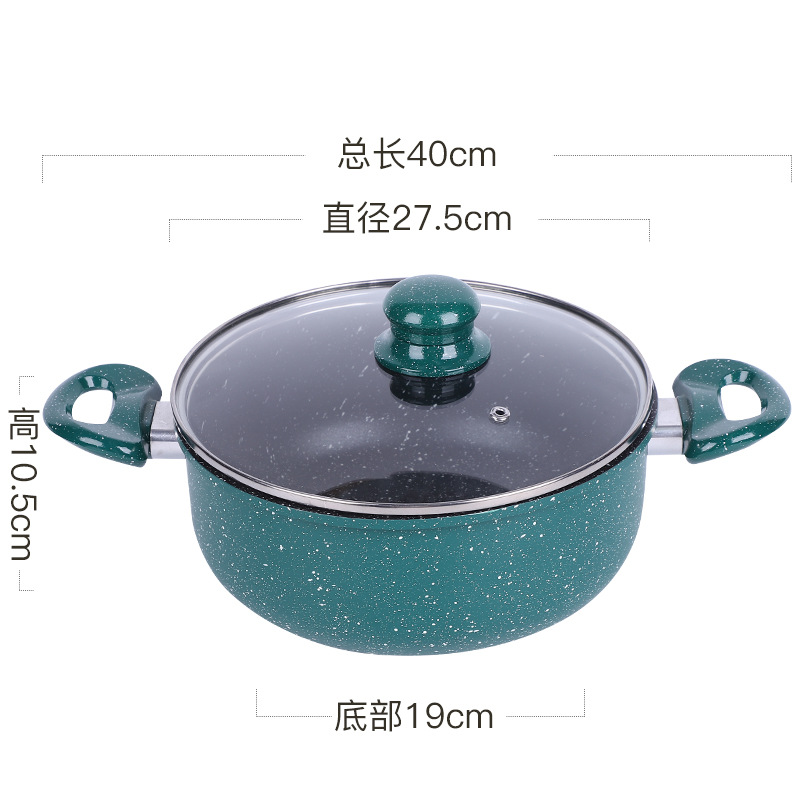 Nuevo cross-border nuevo antiadherente casero de cinco piezas set de ollas, regalo de reunión anual al por mayor, caja de regalo práctica de ollas de sopa