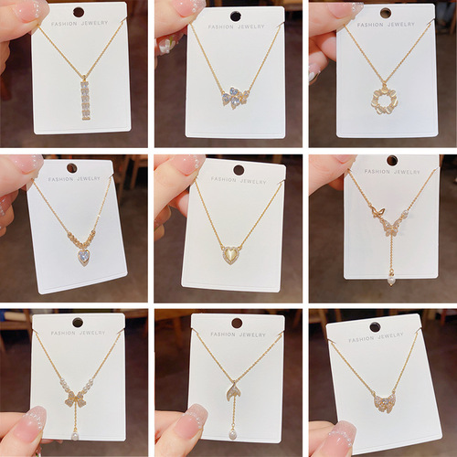 Popular same style Korean fashion versatile classic recommended 100 necklaces high-end temperament light luxury necklace