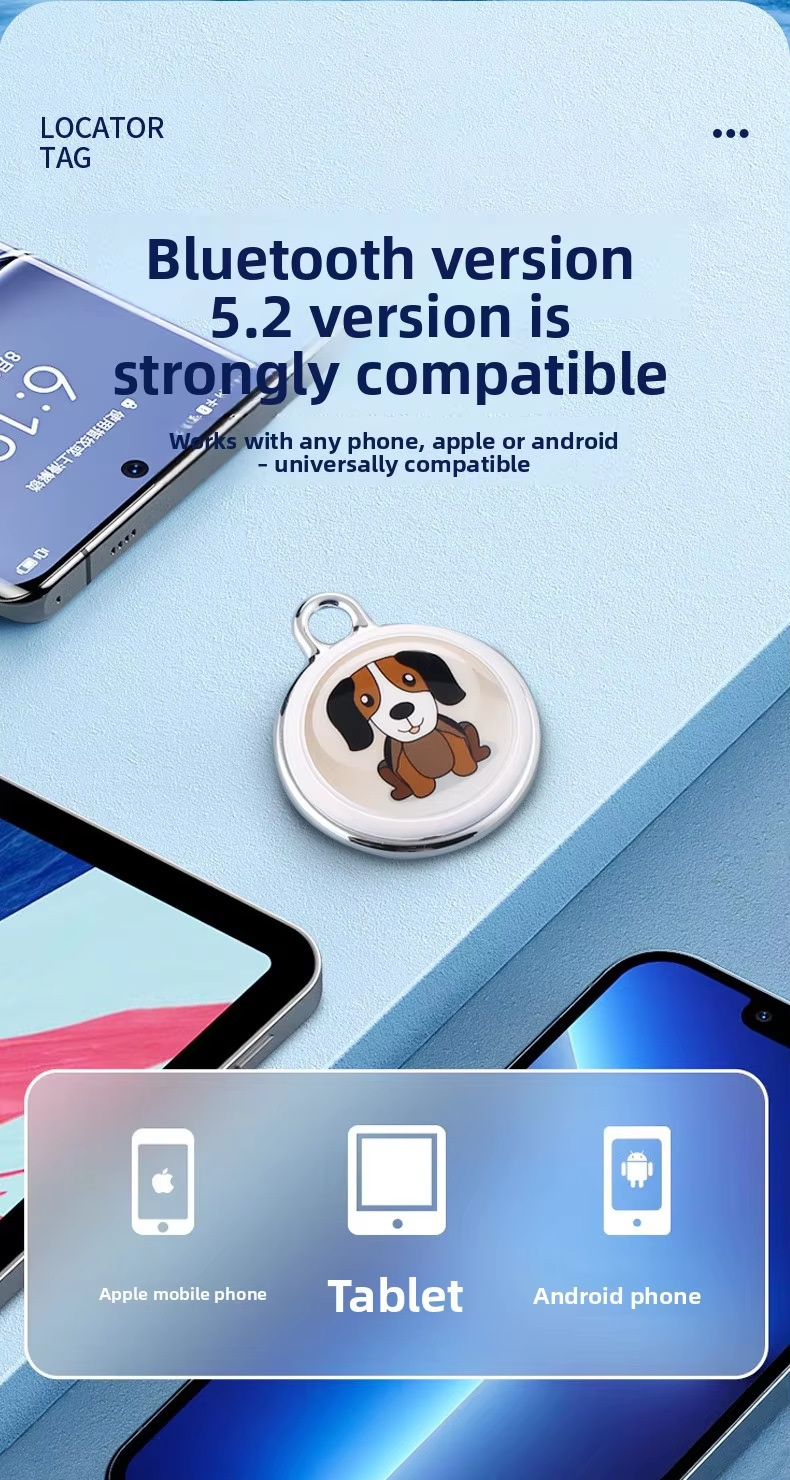 Smart GPS tracker for pets, waterproof, Android and iOS compatible