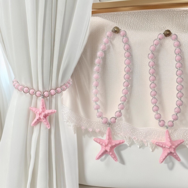 Magnetic Curtain Straps, Starfish Curtain Straps, Beach Series Curtain Buckles, Rope Delivery, Macaron Windows