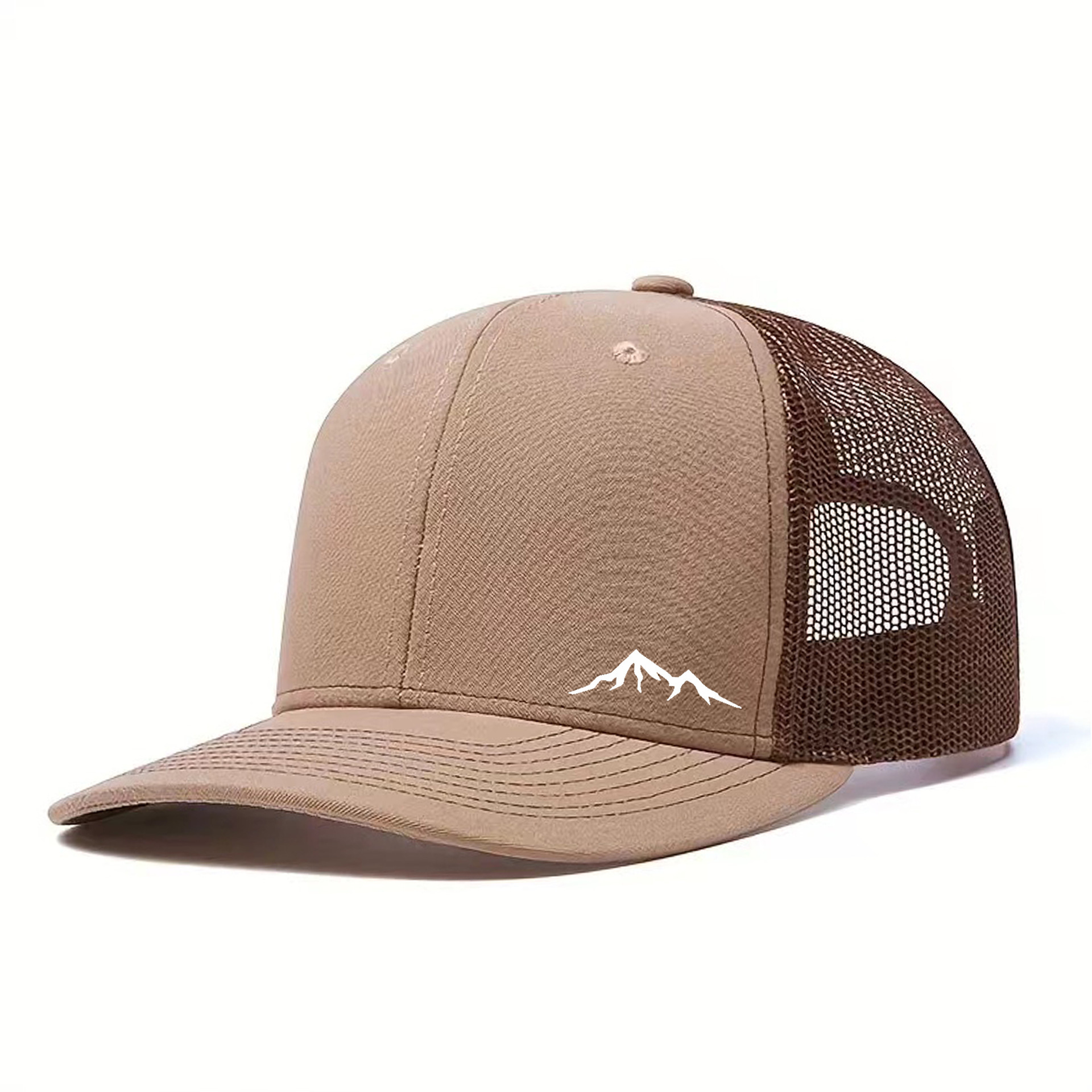 Baseball Cap Snow Mountain Style Flat Brim Richardson Trucker Hat_voghion.com