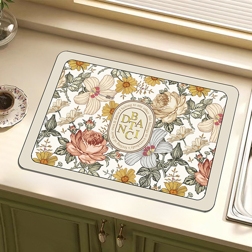 Special-purpose drainage mat kitchen diatomaceous earth anti-slip water-absorbent mat desktop high-temperature resistant anti-scald heat-insulating mat