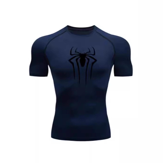 New Men's Compression Shirt Superhero Gym Running Rashgard Sportswear Quick Dry Short Sleeve t