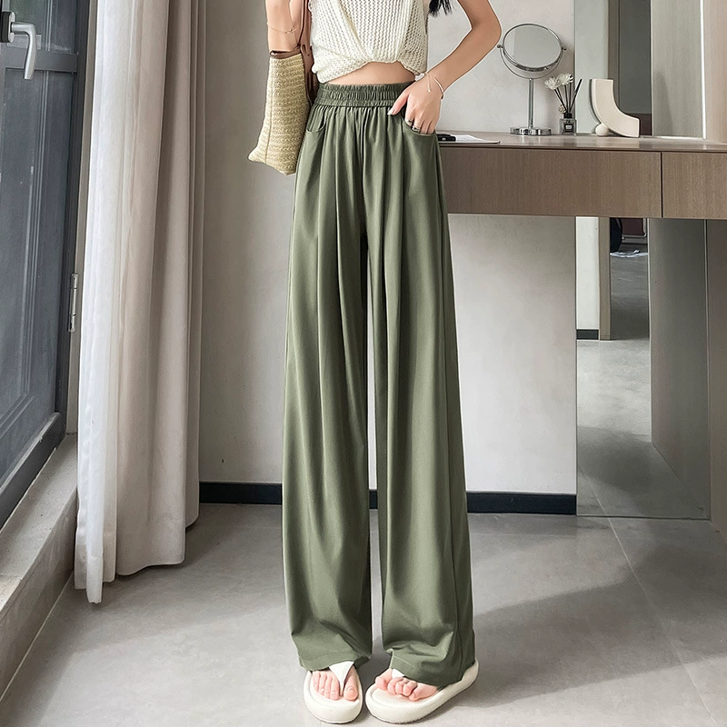 Silk face mask, trousers, plus size, loose fit