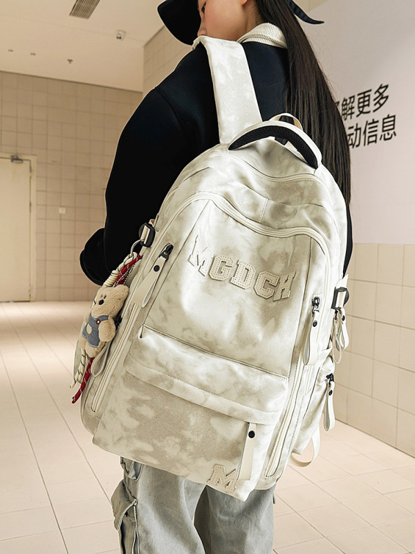 双肩包女旅游2025新款时尚男初中生大学生大容量旅行背包男款书包|undefined