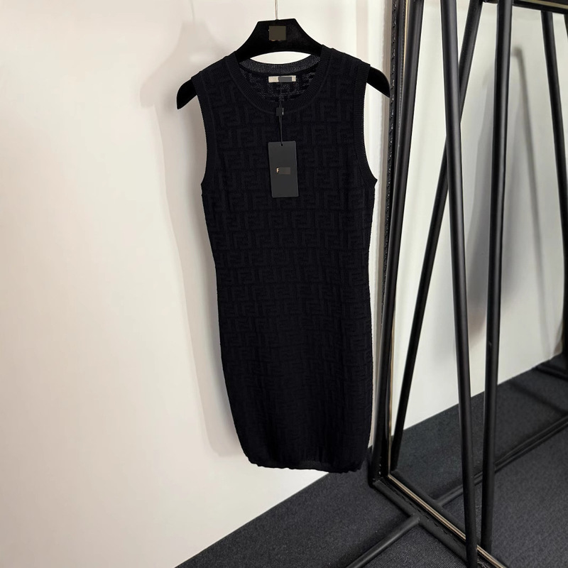 Real Shot Clearance Sale Chanel-Style Sleeveless Dress 2025 New French Design Socialite Temperament Tank Dress
