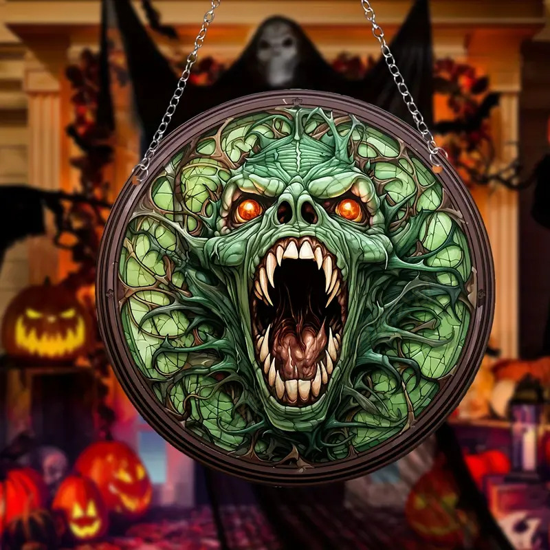 Transfronterizo serie de Halloween acrílico captador de sol artesanía decoración creativa colgante acrílico disco