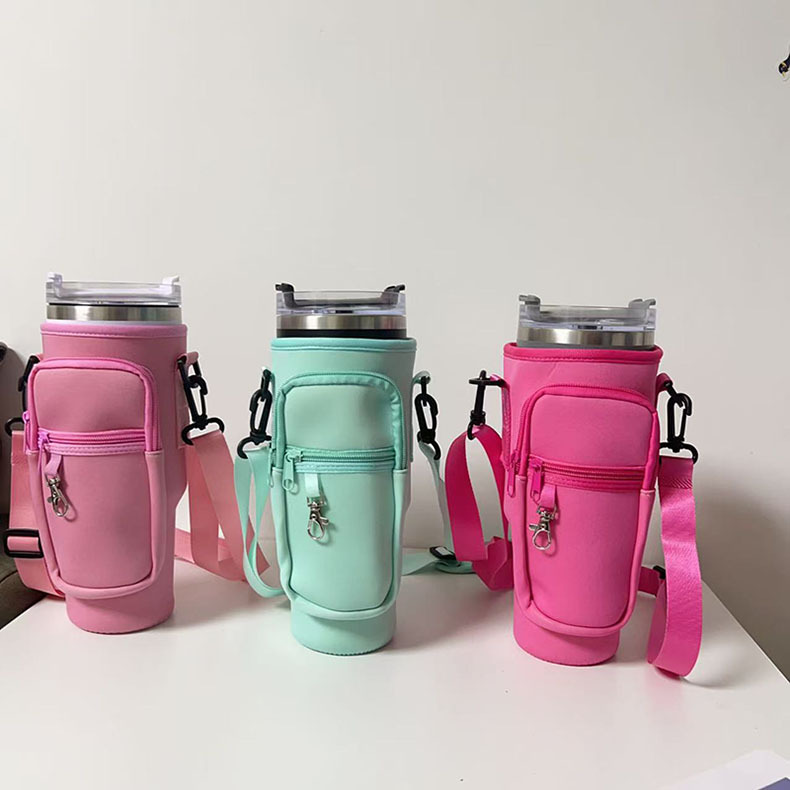 Portable Sling Crossbody Water Bottle Bag, Special Cup Cover for Kidsren to Go Out, Water Cup Cover, Thermos Cup Protective Cover