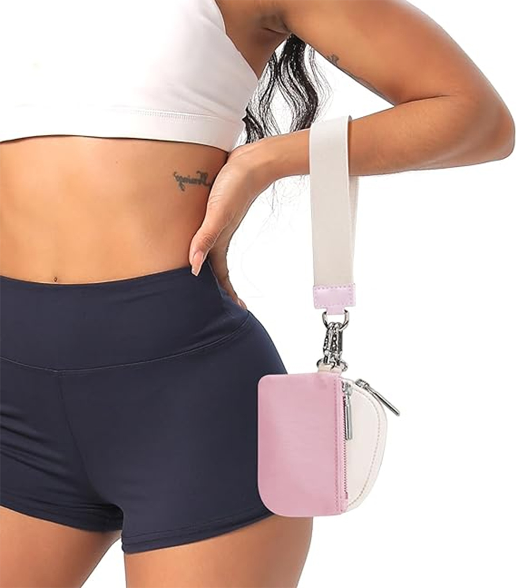82g Weight Polyester Lining Material Zipper Closure Type Coin Purse Bags Type 1 Piece Quantity Daily Occasion Nylon Material Solid Color Pattern All Seasons Season Unisex Gender Simple Style Style Semicircle Shape Pink + White Black Black Gray Nylon Solid Color Semicircle Clutches 19