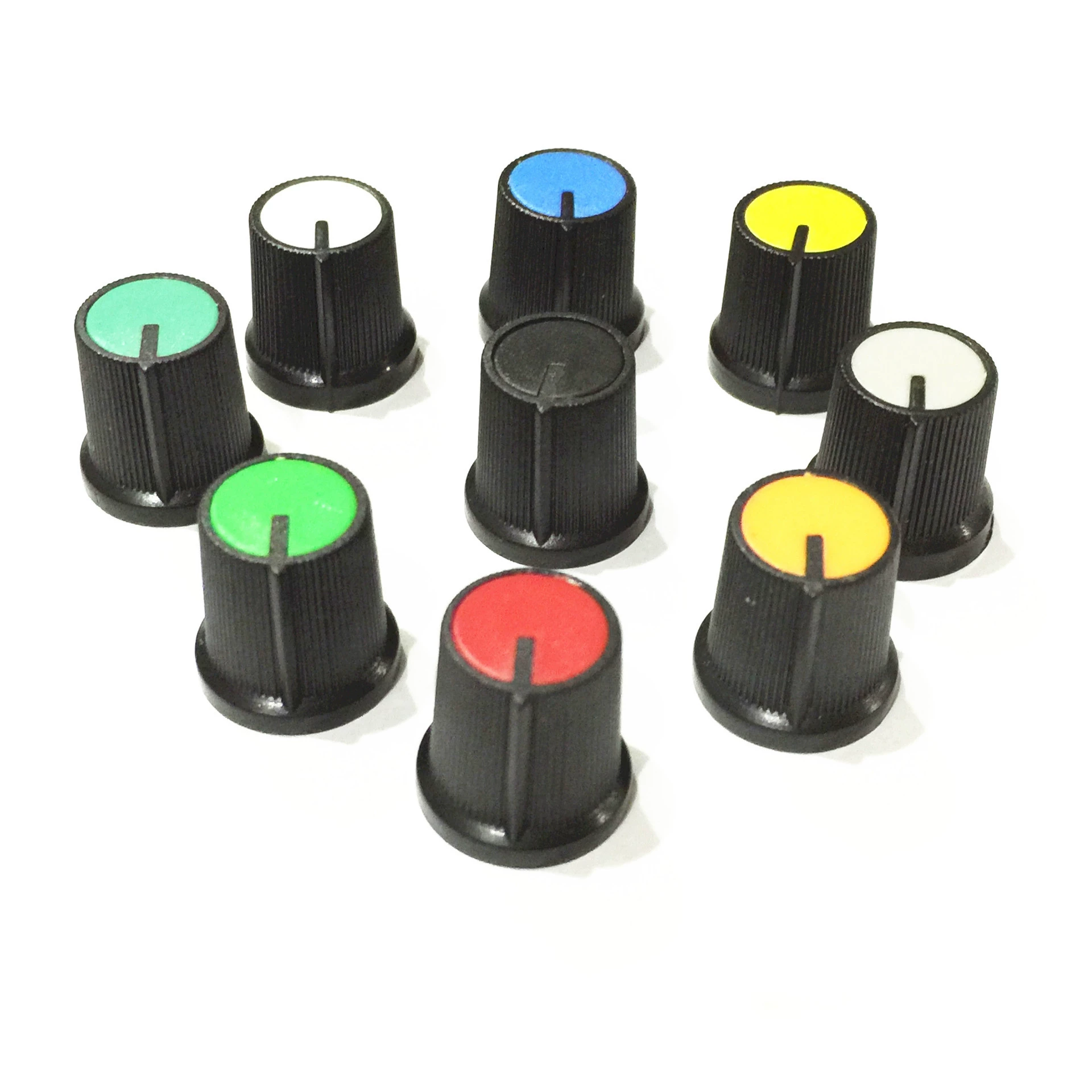 № 3 двухцветная пластиковая ручка Соломенная шляпа типа 6 мм цветочная ось потенциометр ручка с индикациями регулировки звука