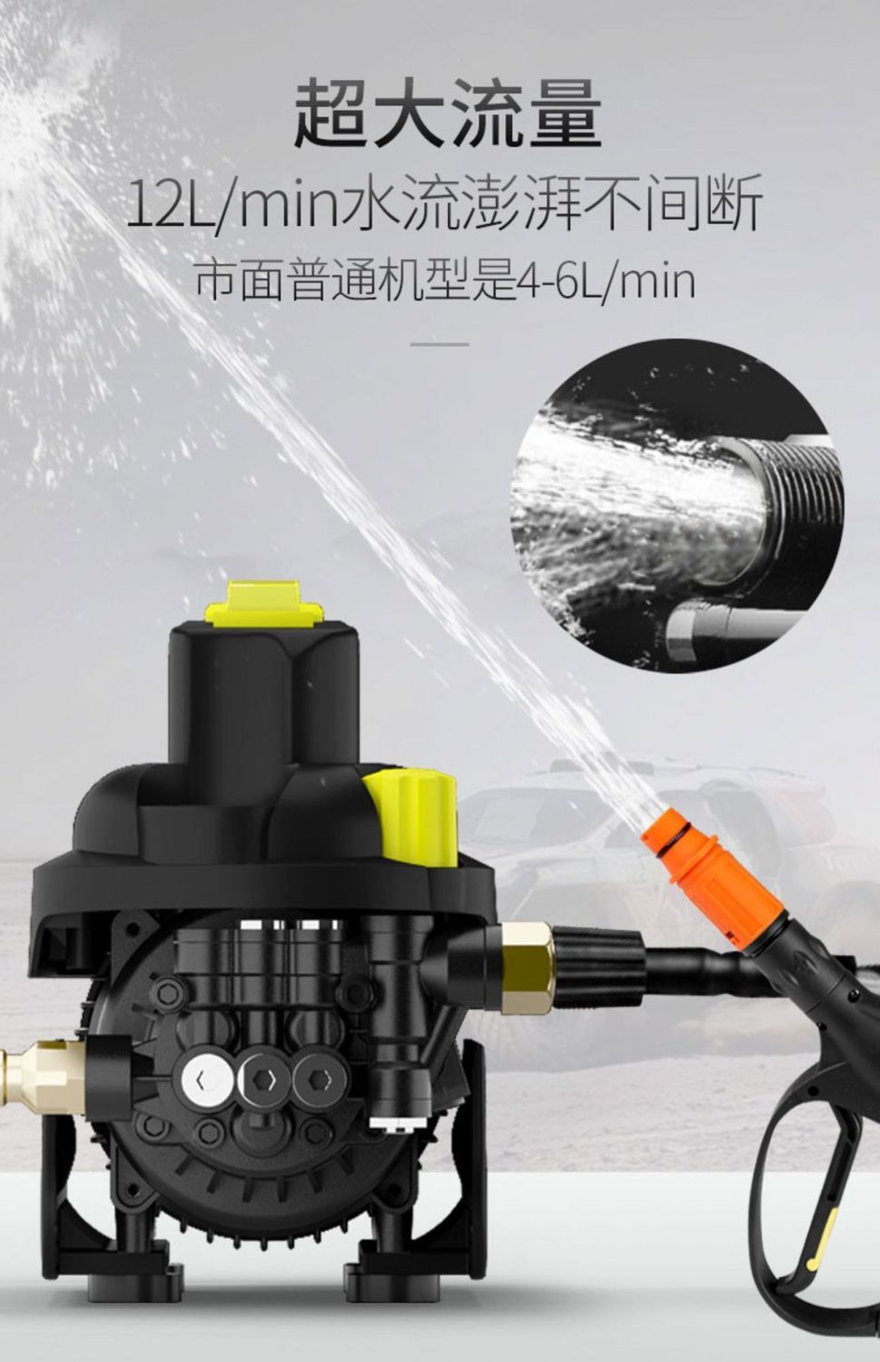 [Guide Car] Car Washing Machine, Magic Car High-Pressure Water Gun, Household 220V High-Power, High-Flow Portable Water Pump