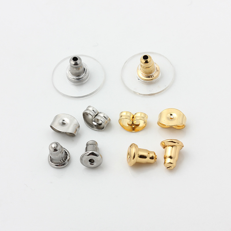 Titanium Steel Stainless Steel 18K Gold Ear Plugs Suction Cup Flying Saucer Ear Plugs Small Butterfly Ear Plugs Bullet Ear Plugs DIY Ear Accessories