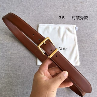 女士腰带牛仔裤子收腰字母头层牛皮中古显瘦纯皮装饰腰封