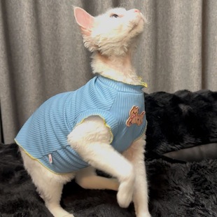 Cross-border German clothes summer new stretch breathable thin hairless cat sleeveless vest cat clothes