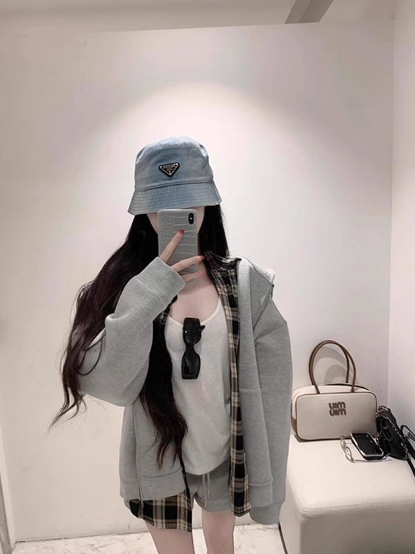 宽松连帽卫衣早秋外套女2025春秋女装百搭韩系慵懒风休闲运动套装|undefined