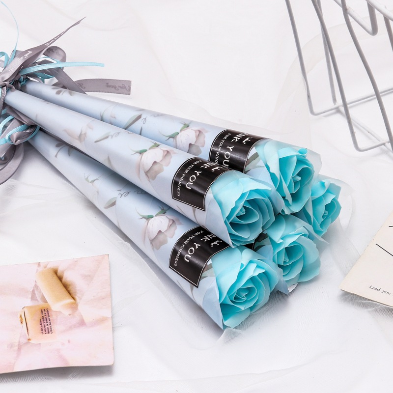 Long bouquet - Water splash blue rose