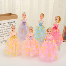 新款芭芘娃娃30厘米印花蝴蝶洋娃娃精致女孩玩具生日礼物厂家批发