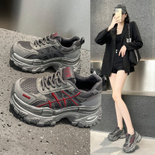 2025年秋冬新款复古厚底刺绣加绒老爹鞋女鞋百搭休闲鞋运动鞋女鞋