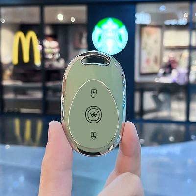 Car key bag — Remote Control Case Buckle - electric-vehicle-j-smart-3-key-green-single-shell
