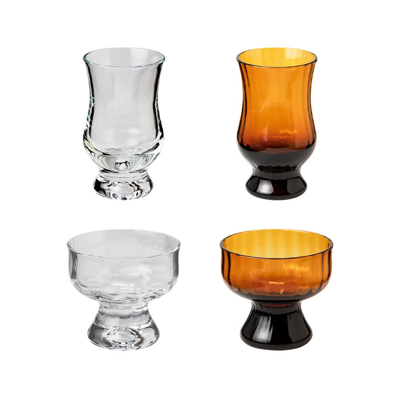 Японский Hirotian Nitrome Showa Retro Shop Cup Amber Cup Dessert Dessert Sweed Put Barfi Cup однотонная система