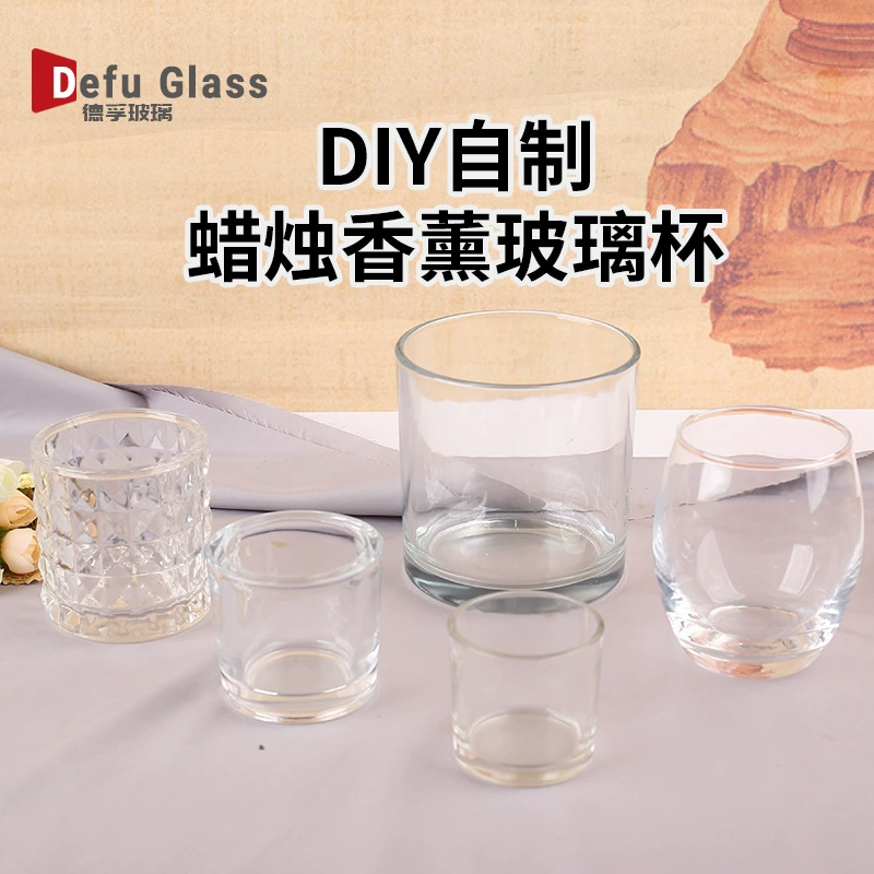 Прозрачный стеклянный подсвечник для ароматерапии, стеклянная чаша для свечей, прозрачный подсвечник для дома и спальни, стеклянная чаша для ароматерапии