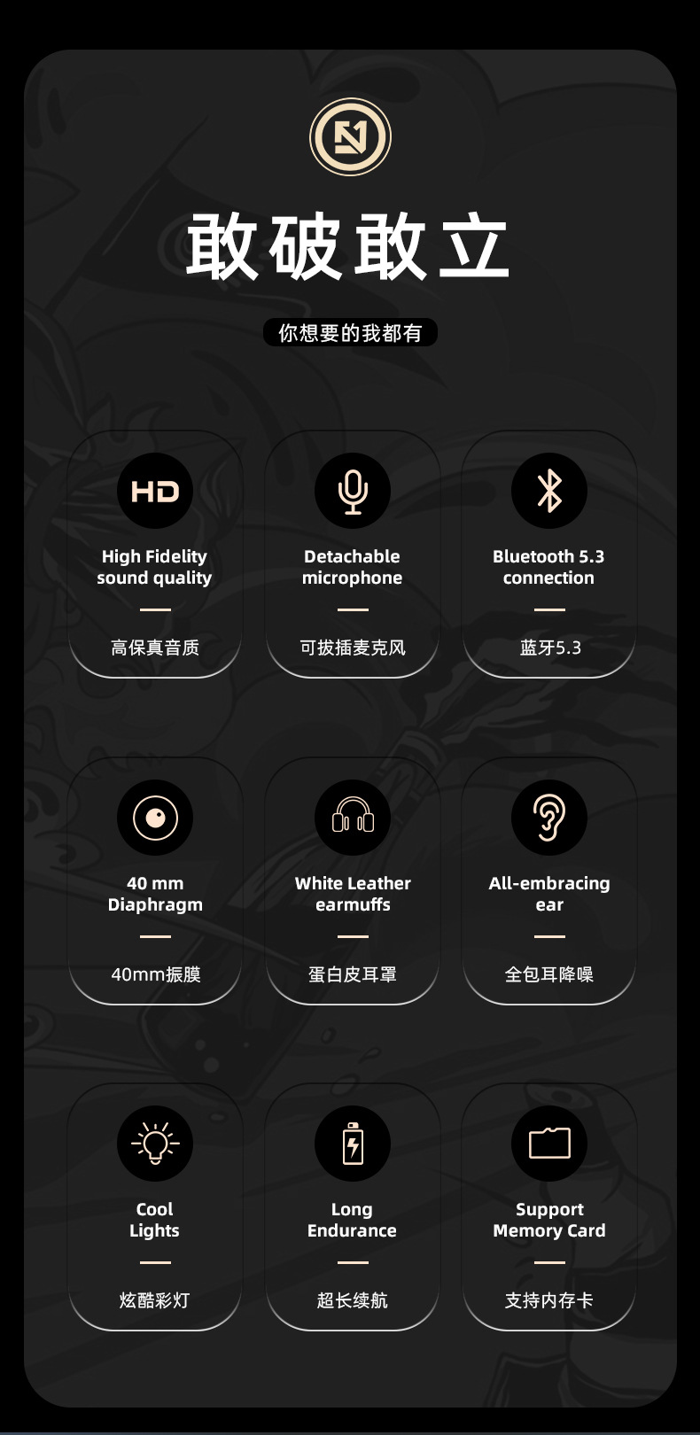 LULE Kabelloses Bluetooth-Kopfhörer Over-Ear Kabelgebundenes Gaming-Headset für Computer E-Sport-Kopfhörer Wasserdicht Sport Amazon Hot Model