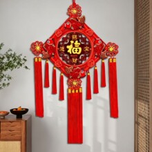 新年装饰挂件桃木中国结挂件入户门玄关乔迁结婚布置厂家批发