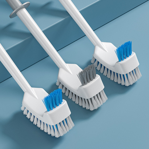 Toilet brush with no dead ends, household cleaning and scrubbing, toilet wall-mounted plastic long-handled brush, bathroom toilet brush set