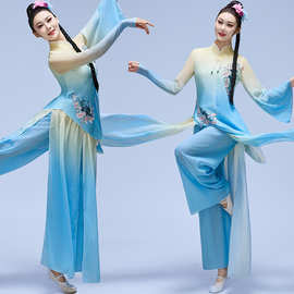 我爱你中国现代舞蹈演出服女连衣短裙广场舞蓬蓬裙开场舞表演服装