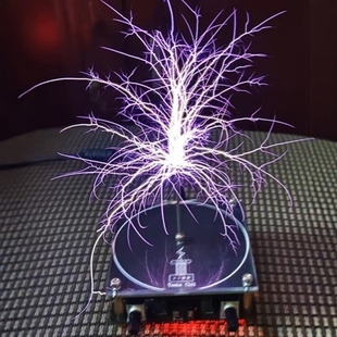 Tesla coil, artificial lightning, magnetic storm coil, electronic palm fireworks, Bluetooth music