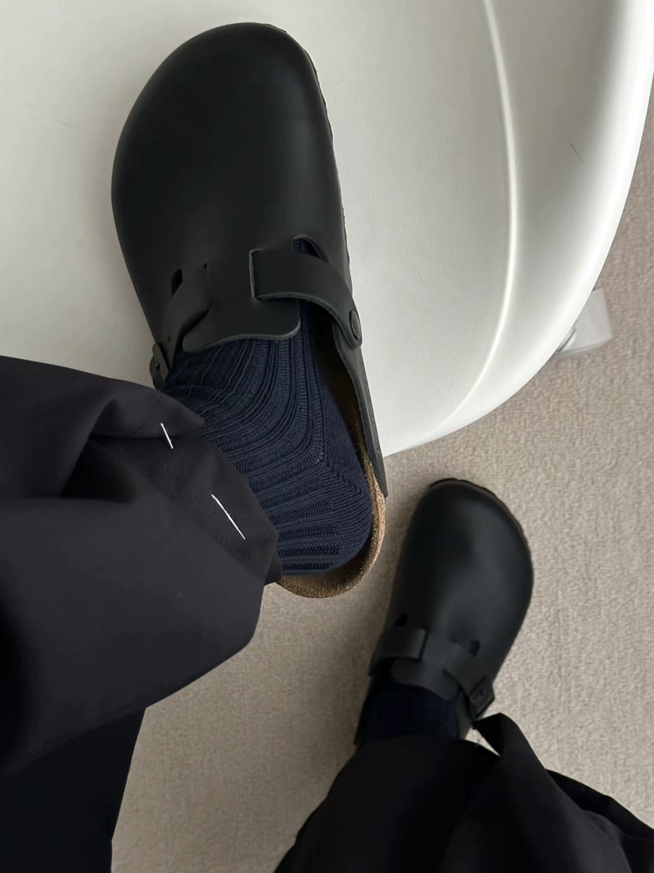 БК тапочки женские Баотоу рыбалка Birkenstock обувь Birkenstock полуподкладки из натуральной кожи пробка японская толстая подошва полуподкладки для мужчин и женщин
