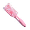 Hollow mane ribs combed long handle hand holder style macaron -colored fluffy shape combed children's small comb, wholesale