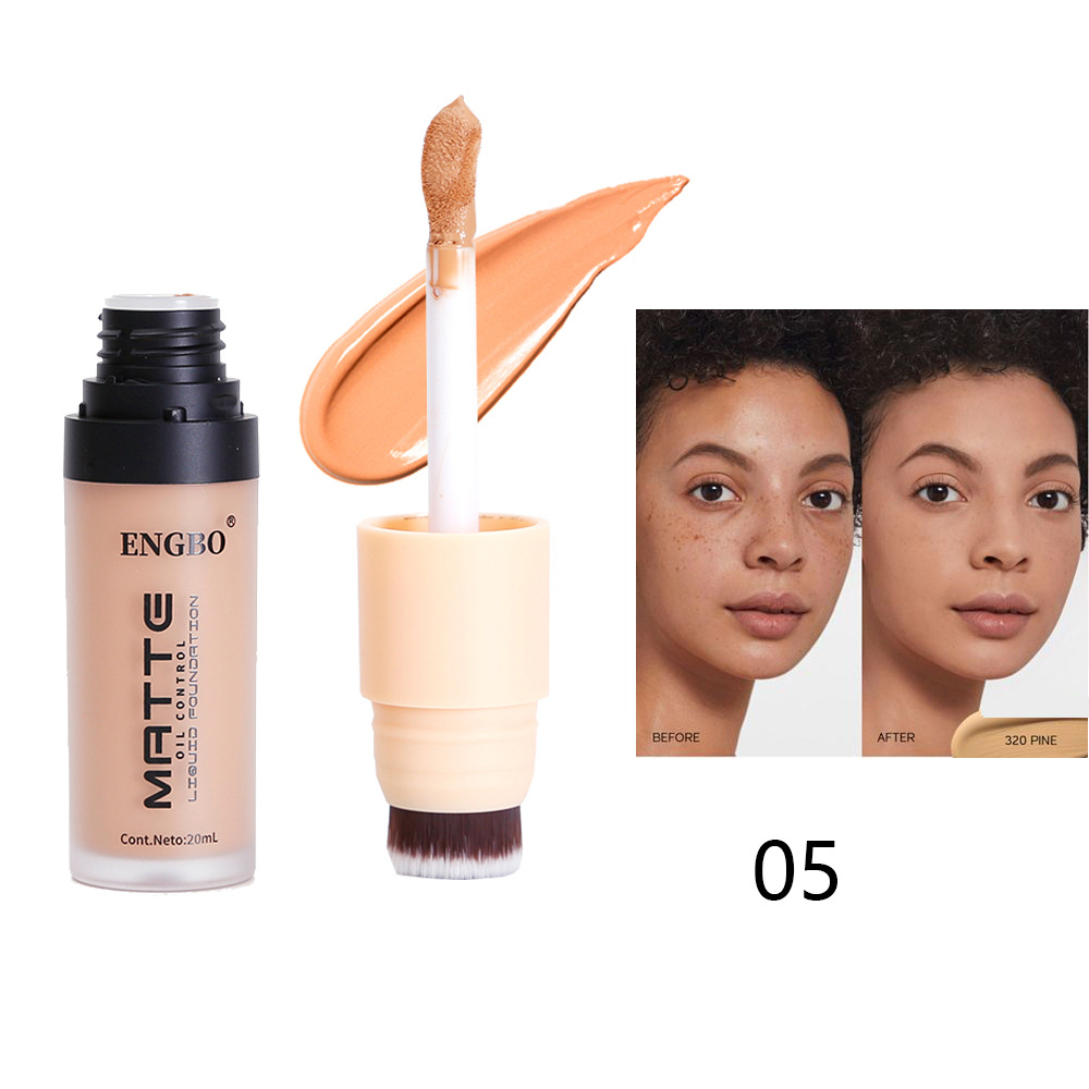 The new matte double-headed foundation is oil-control, brightening, concealing, long-lasting, breathable and comes with a brush undefined