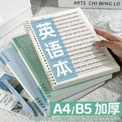 ルーズリーフ英語ノート A4 厚手大学院入試単語知識ポイント記録 B5 中学・高校英語ルーズリーフノート