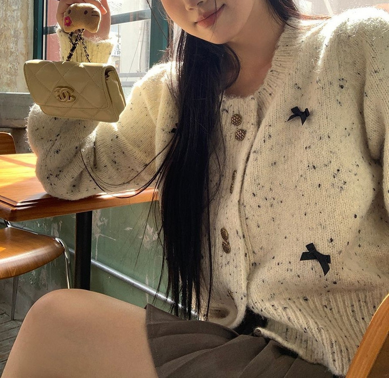 小香風ニットセーター レディース 春秋冬新作 セーターコート ハイストリート ニッチ カーディガン 若見えトップス インスタ映え|undefined