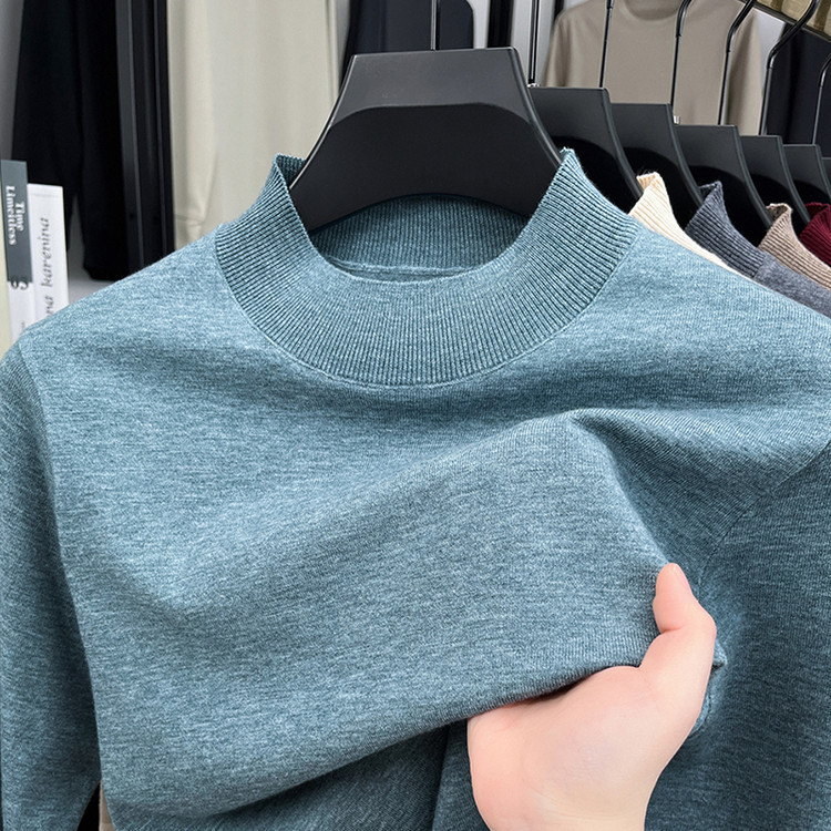 秋と冬のメンズセーター無地多用途ボトリングシャツ高品質高級紳士服卸売ドロップシッピングセーター|undefined